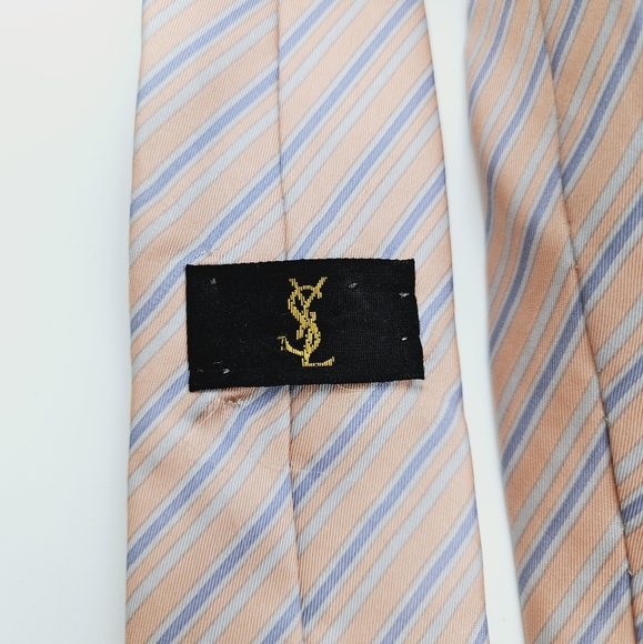 YSL YVES SAINT LAURENT | 100% silk striped youth neck tie - Picture 3 of 5